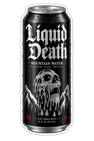 Canned water sticker